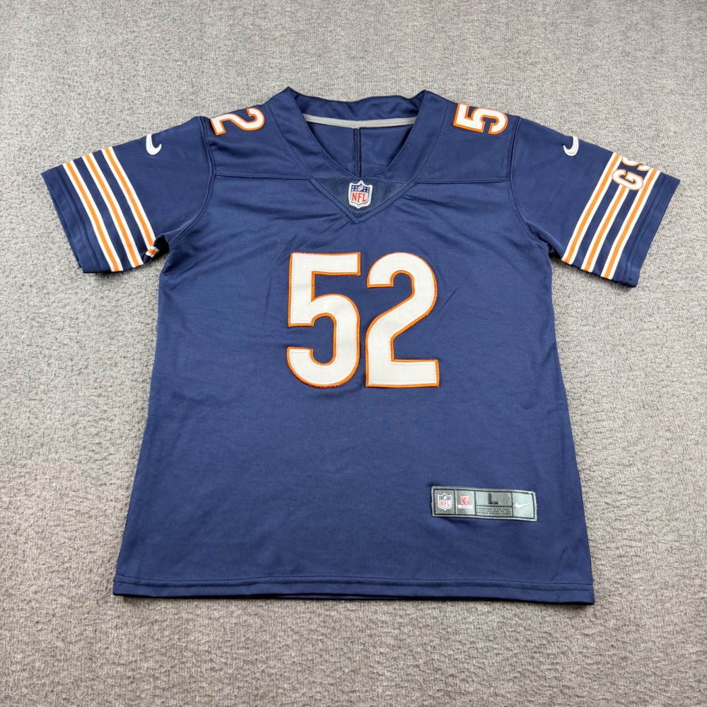 Nike NFL Chicago Bears Khalil Mack 52 Jersey Kids L Large Navy Blue Orange White